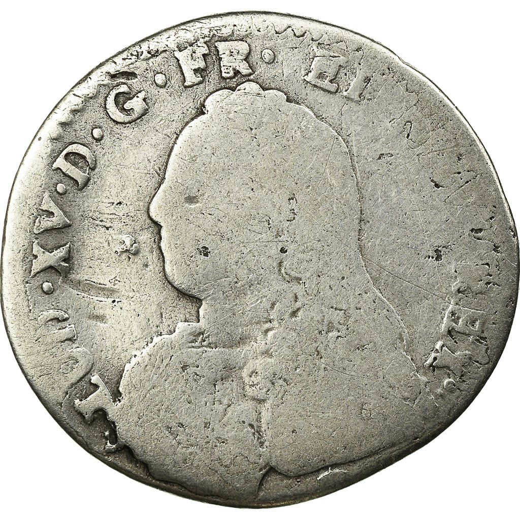 Moeda, França, Louis XV, 1/10 Écu aux branches d'olivier, 12 Sols, 1/10 ECU