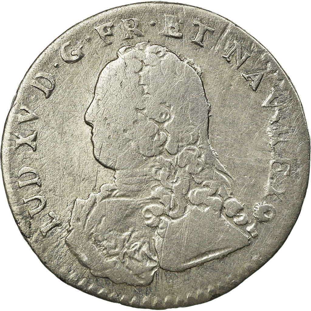 Moeda, França, Louis XV, 1/10 Écu aux branches d'olivier, 12 Sols, 1/10 ECU