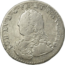 Moeda, França, Louis XV, 1/10 Écu aux branches d'olivier, 12 Sols, 1/10 ECU