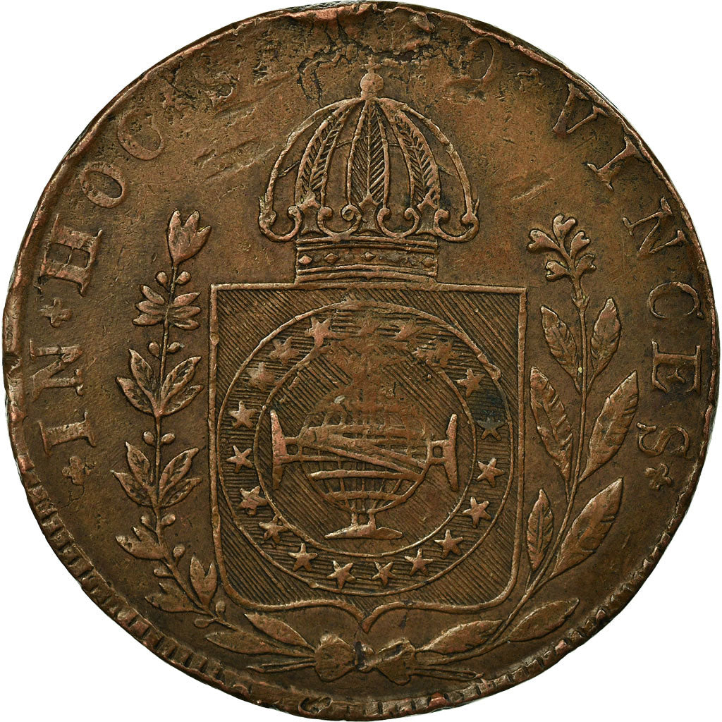 Monnaie, Brésil, Pedro I, 80 Reis, 1829, Bahia, TB+, Cuivre, KM:366.2