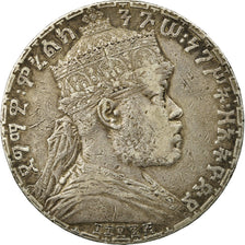 Coin, Ethiopia, Menelik II, Birr, 1895 (1902-03), Paris, EF(40-45), Silver