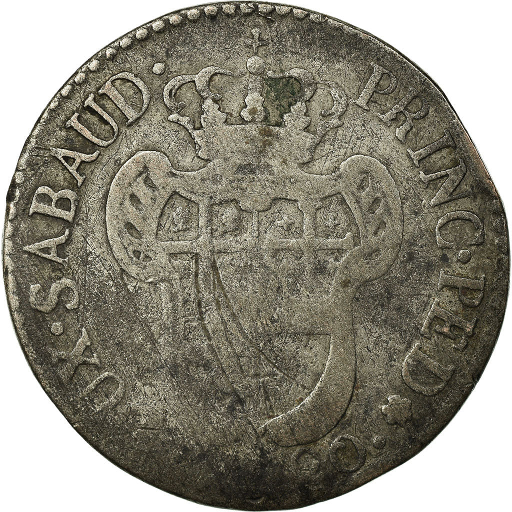 Moeda, ESTADOS ITALIANOS, SARDINIA, Vittorio Amedeo III, 20 Soldi, Lira, 1796