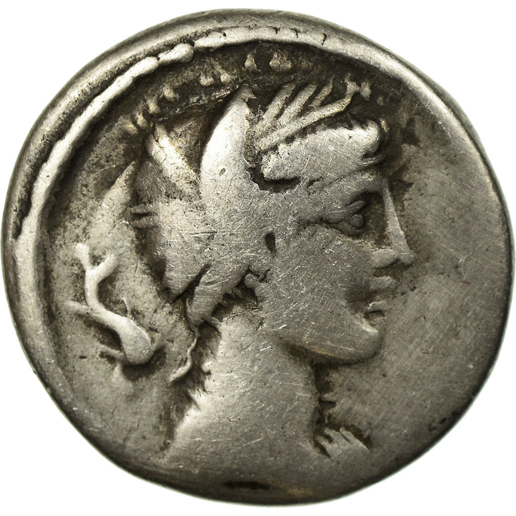 Coin, Plaetoria, Denarius, Rome, VF(20-25), Silver, Crawford:405/3b
