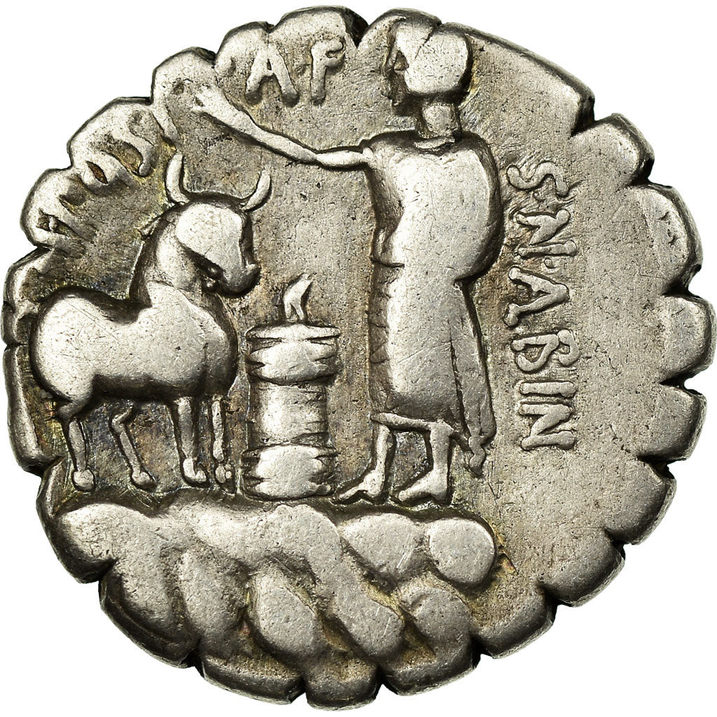 Coin, Postumia, Denarius, Rome, VF(30-35), Silver, Crawford:372/1