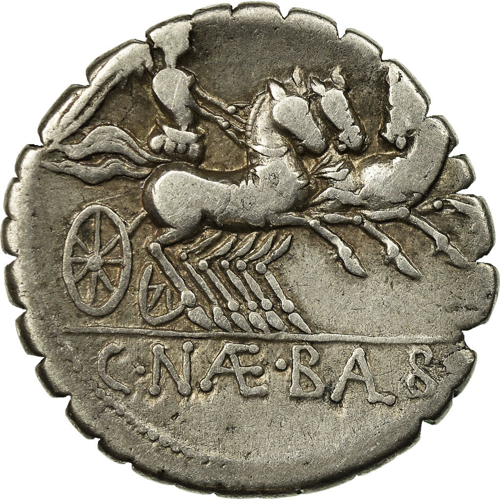 Coin, Naevia, Denarius Serratus, Rome, VF(30-35), Silver, Crawford:382/1b