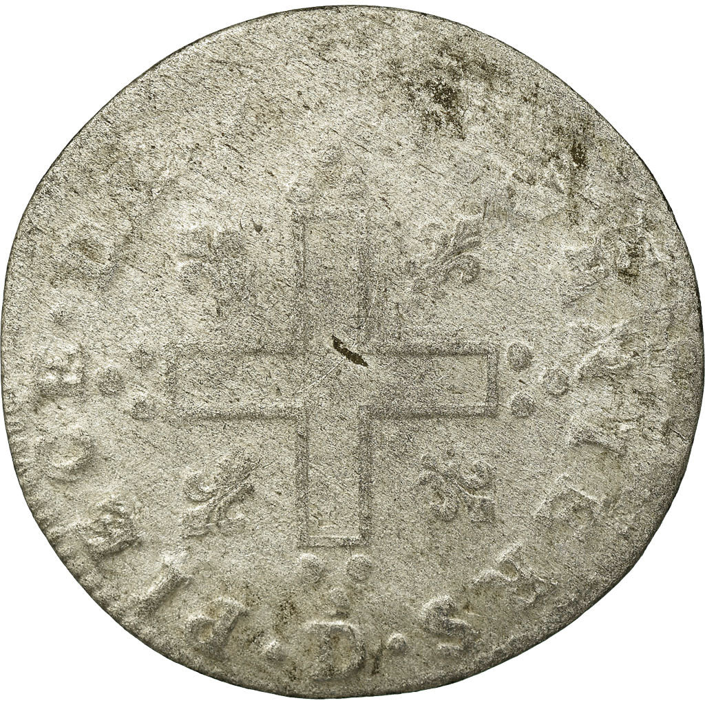 Moeda, França, Louis XIV, XXX Deniers aux 2 L couronnés, 30 Deniers, 1710