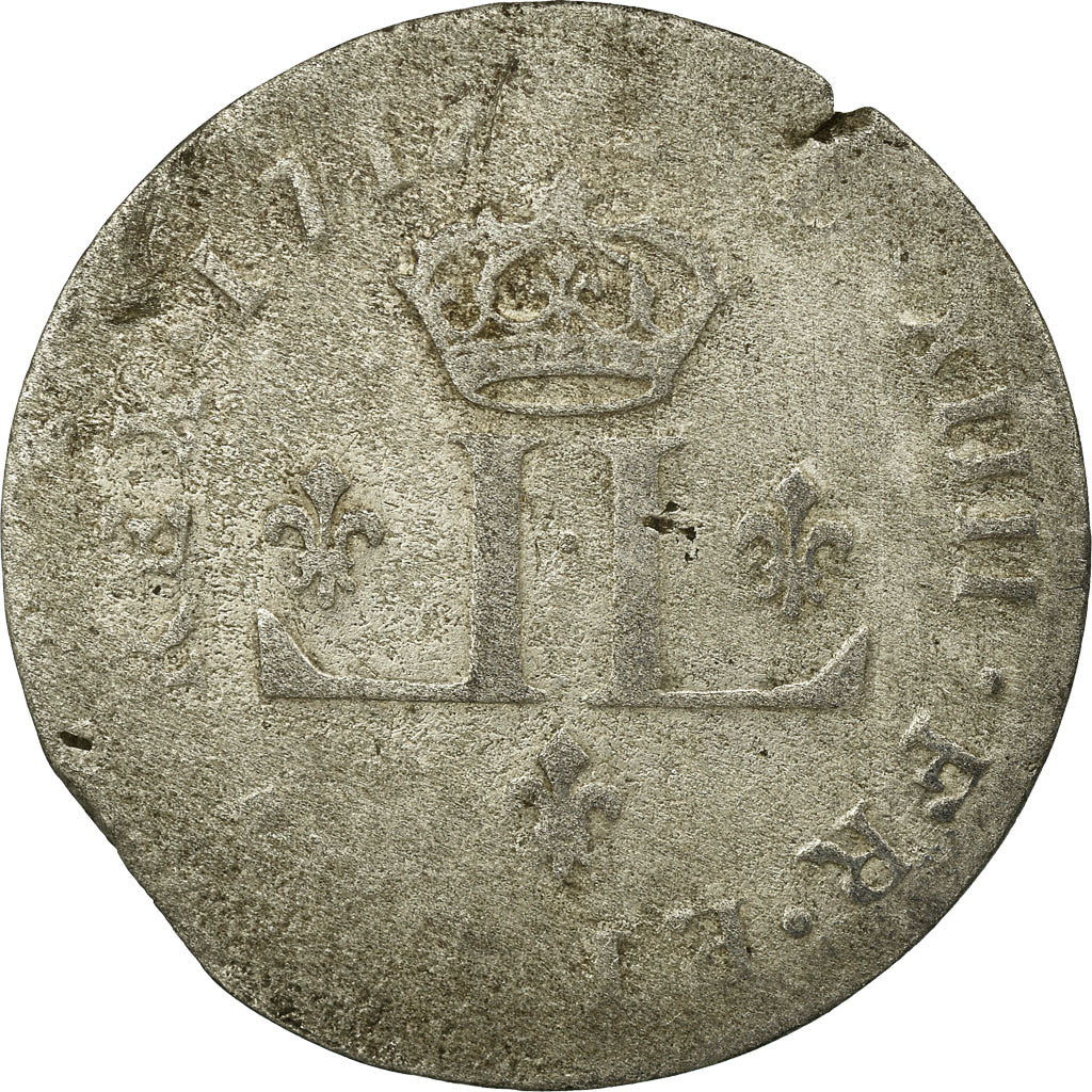 Monnaie, France, Louis XIV, XXX Deniers aux 2 L couronnés, 30 Deniers, 1711