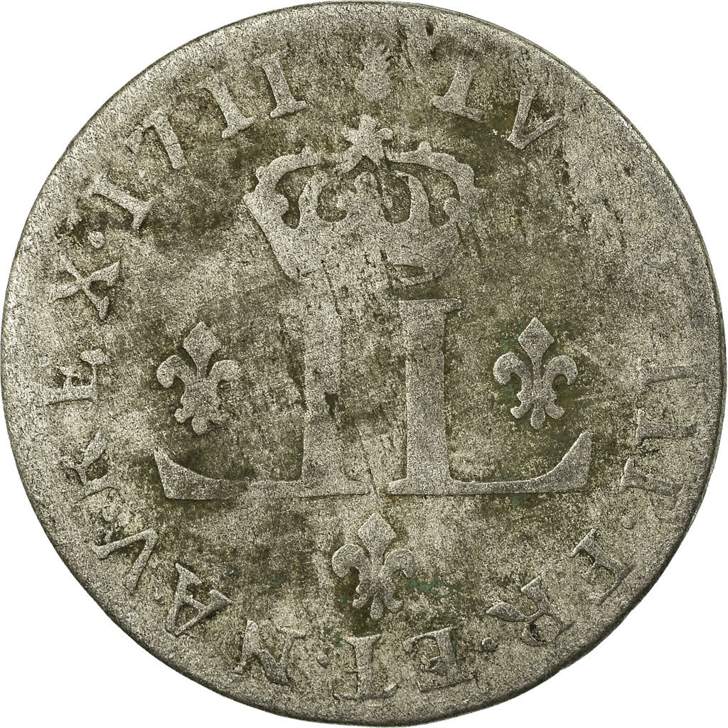 Moneta, Francja, Louis XIV, XXX Deniers aux 2 L couronnés, 30 Deniers, 1711