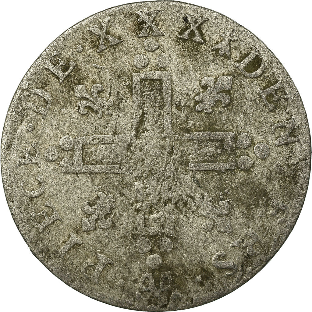 Moneta, Francja, Louis XIV, XXX Deniers aux 2 L couronnés, 30 Deniers, 1711