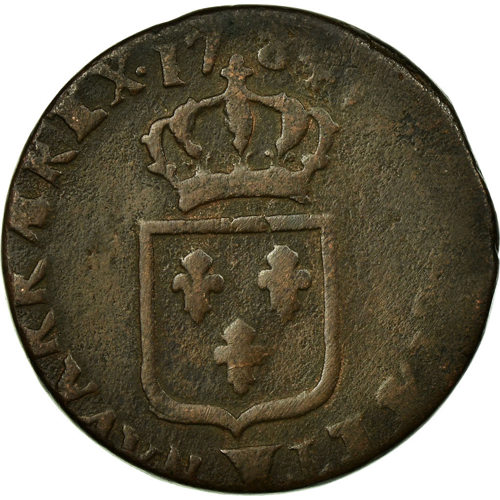 Moeda, França, Louis XVI, Sol ou sou, Sol, 1785, Lille, F(12-15), Cobre