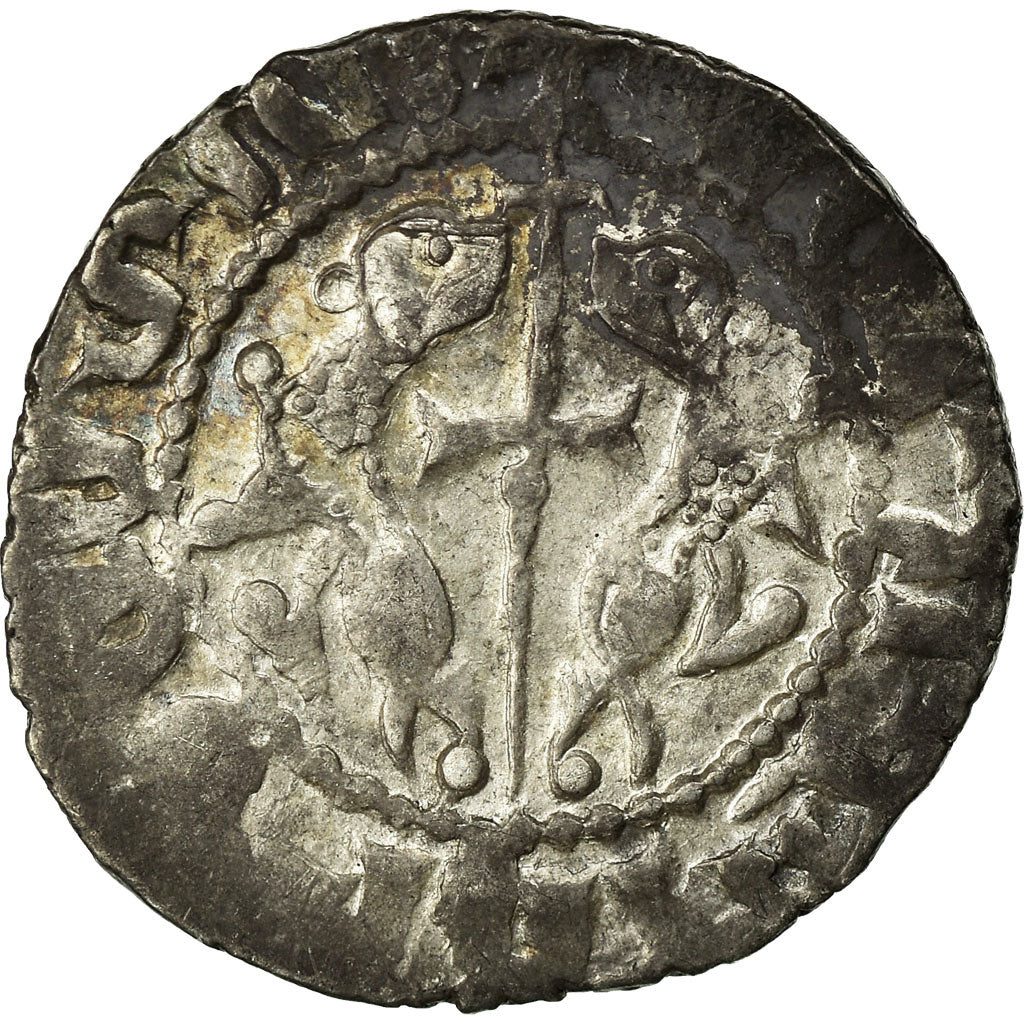 Moneda, Armenia, Levon I, Tram, 1198-1219 AD, BC+, Plata