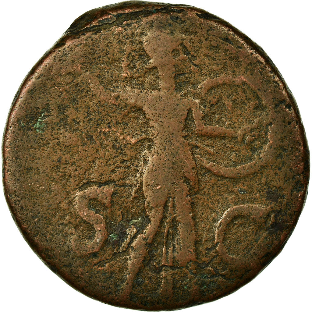 Coin, Claudius, As, 42, Rome, Gallic imitation, F(12-15), Copper, RIC:100