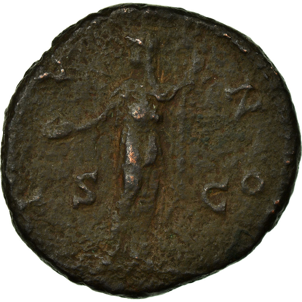 Moneda, Faustina II, As, Roma, BC+, Cobre