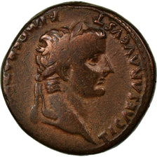 Coin, Tiberius, As, 12-14, Lyon, VF(30-35), Copper, RIC:245