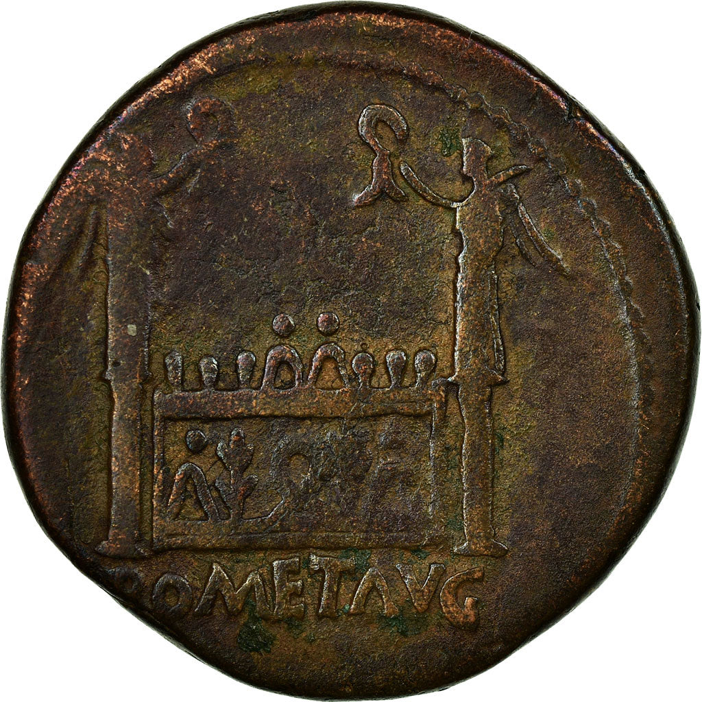 Coin, Tiberius, As, 12-14, Lyon, VF(30-35), Copper, RIC:245