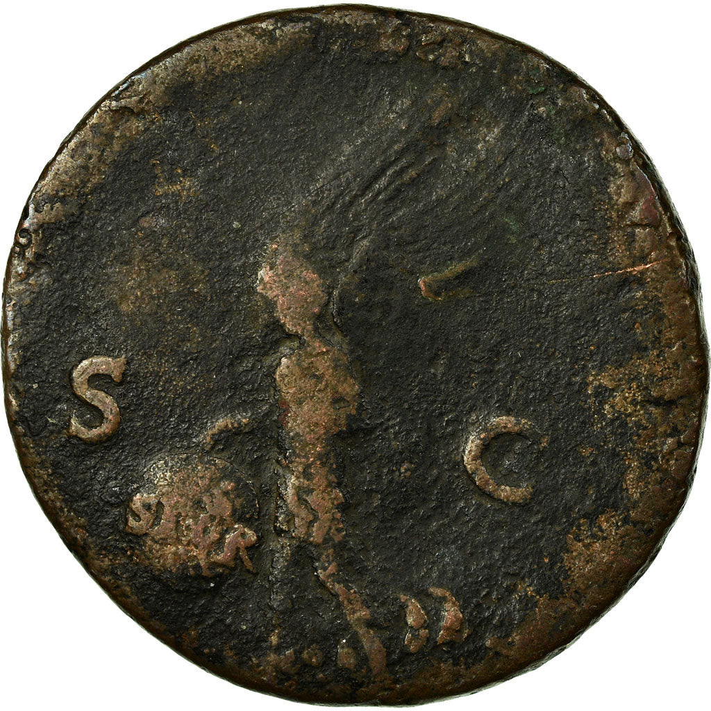 Moneta, Nero, As, Lyon - Lugdunum, MB+, Bronzo, RIC:544