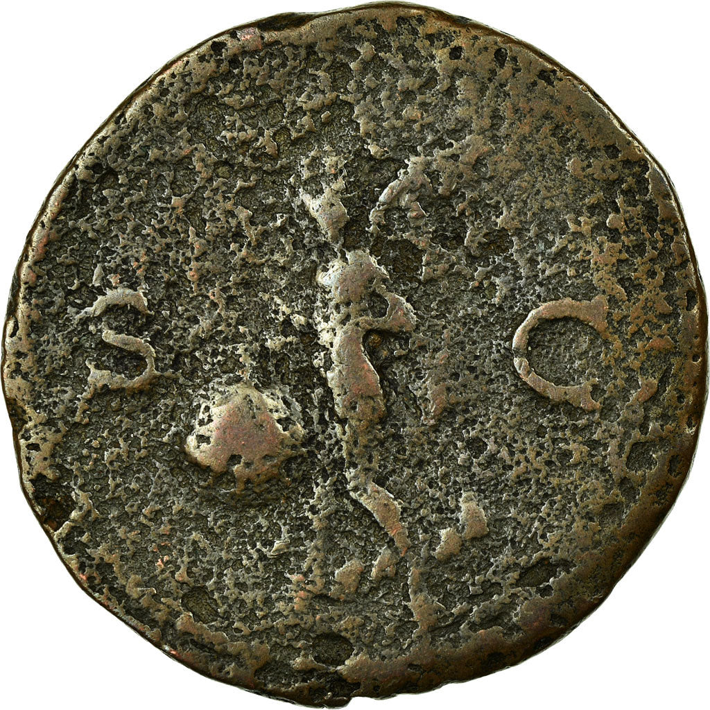 Coin, Nero, As, 66, Lyon - Lugdunum, Rare, VF(20-25), Copper, RIC:477