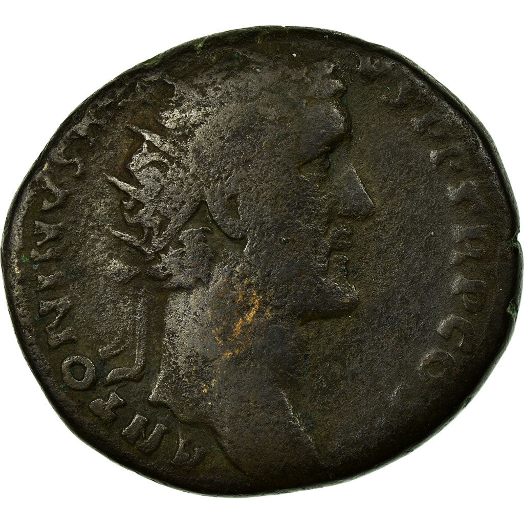 Coin, Antoninus Pius, Dupondius, Roma, VF(30-35), Copper