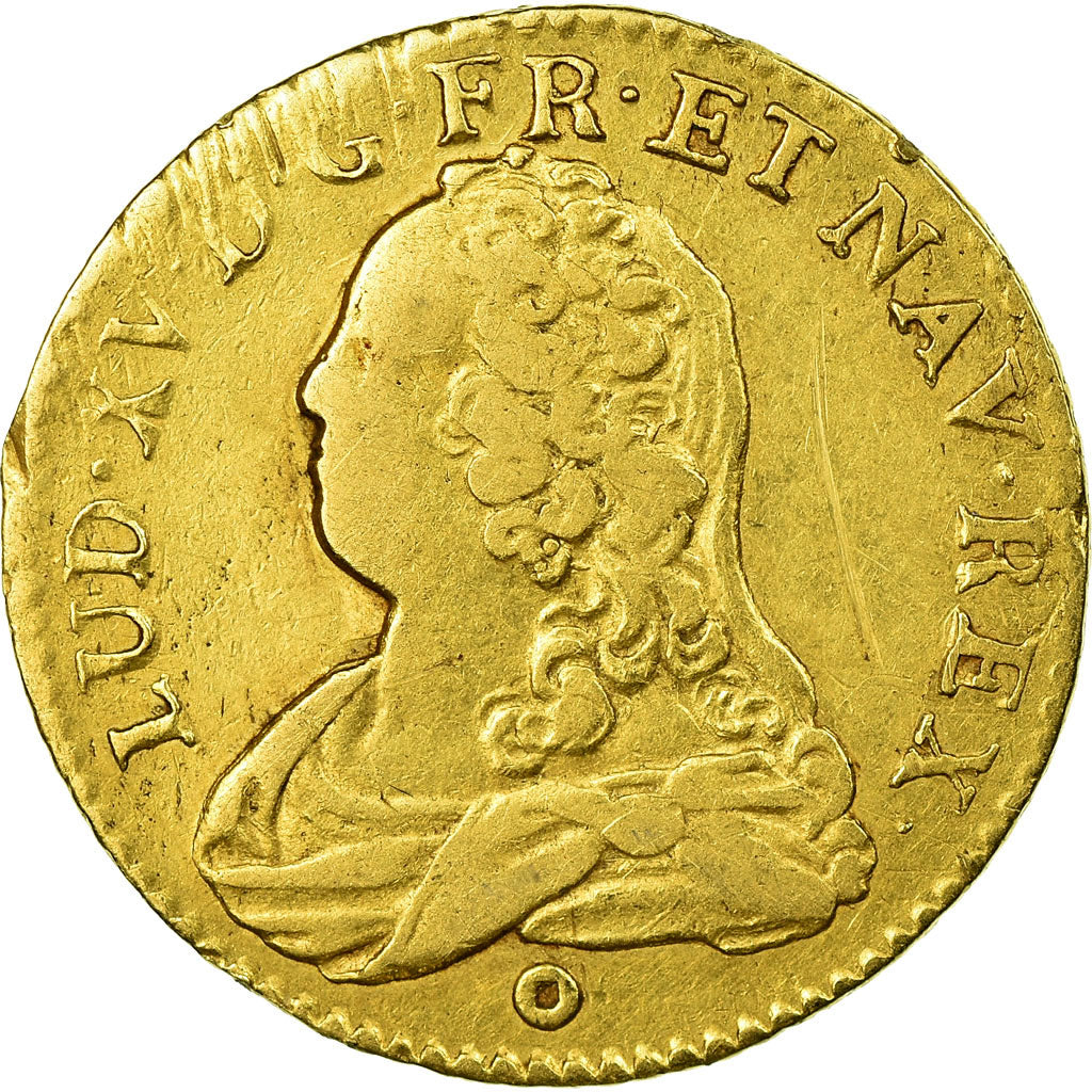 Coin, France, Louis XV, Louis d'or aux lunettes, Louis d'Or, 1728, Metz