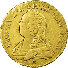 Coin, France, Louis XV, Louis d'or aux lunettes, Louis d'Or, 1728, Metz