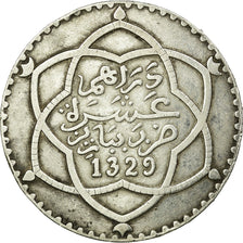 Coin, Morocco, 'Abd al-Hafiz, Rial, 10 Dirhams, 1911, bi-Bariz, Paris