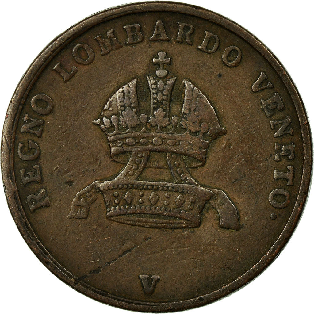 Monnaie, États italiens, LOMBARDY-VENETIA, 5 Centesimi, 1822, Milan, TTB