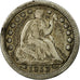 Coin, United States, Seated Liberty Half Dime, Half Dime, 1853, U.S. Mint, New