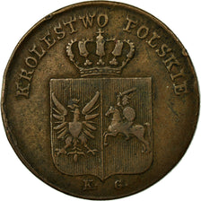 Moneda, Polonia, Nicholas I, 3 Grosze, 1831, MBC, Cobre, KM:120