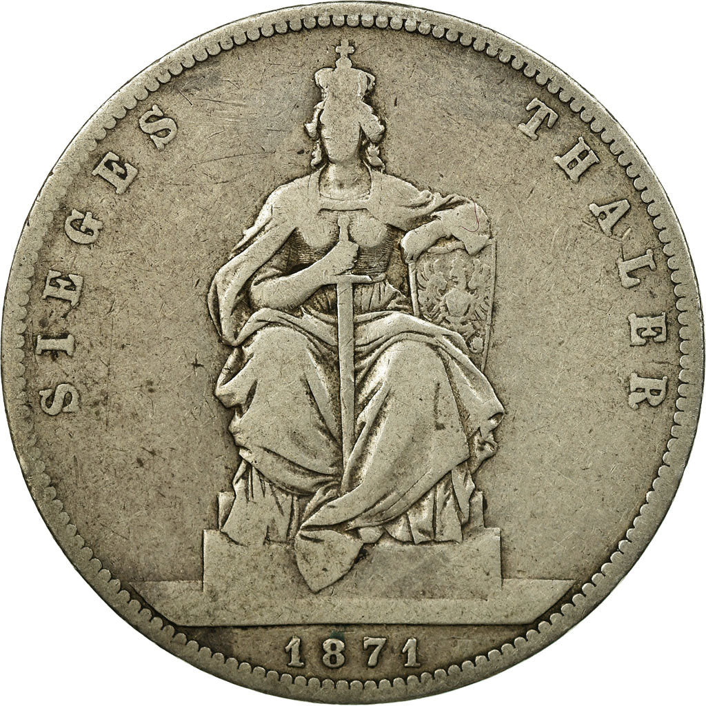 Coin, German States, PRUSSIA, Wilhelm I, Thaler, 1871, Berlin, VF(30-35)