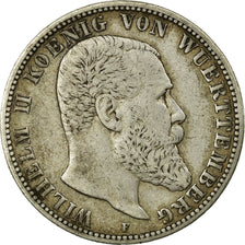Coin, German States, WURTTEMBERG, Wilhelm II, 2 Mark, 1893, Freudenstadt