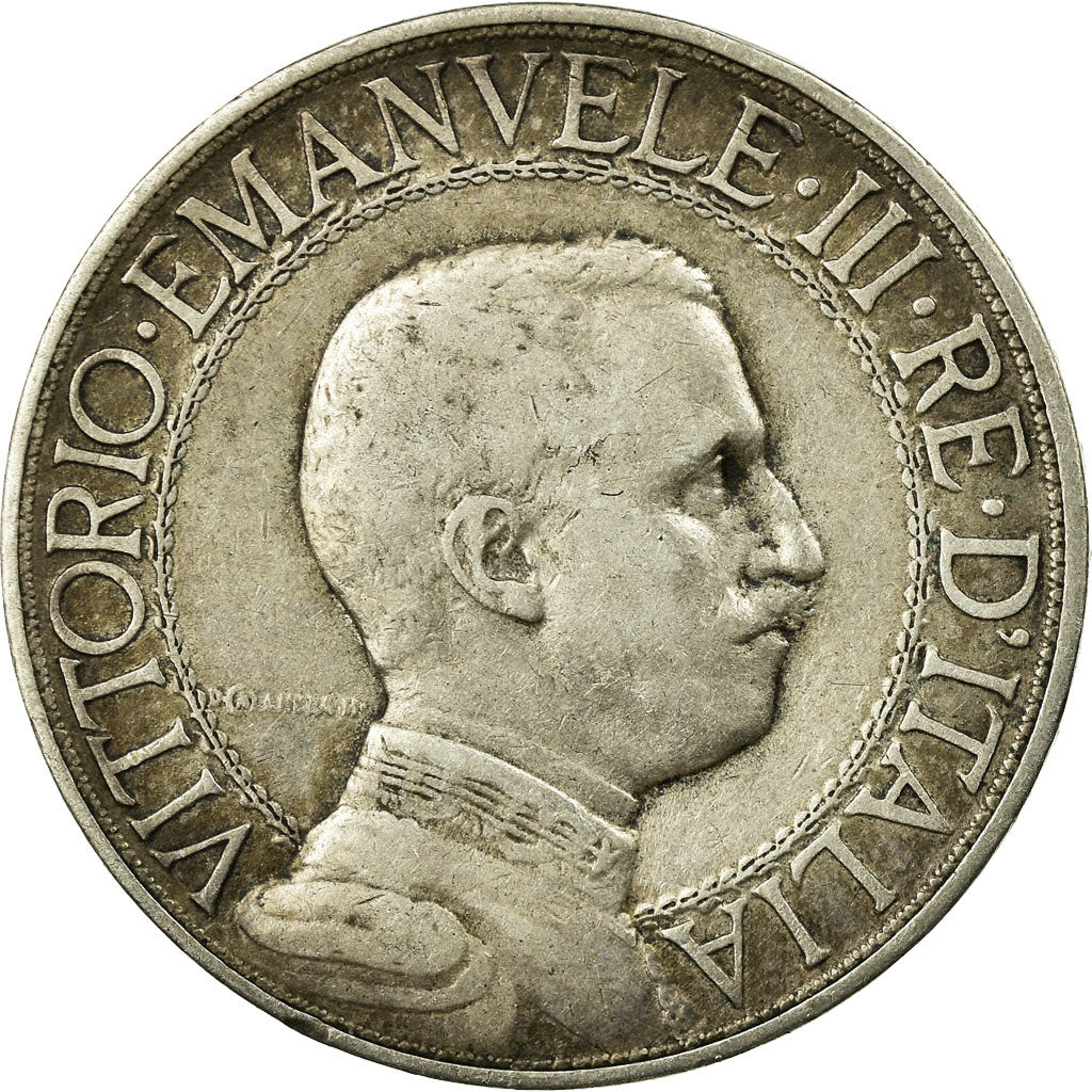 Coin, Italy, Vittorio Emanuele III, 2 Lire, 1908, Rome, VF(30-35), Silver, KM:46