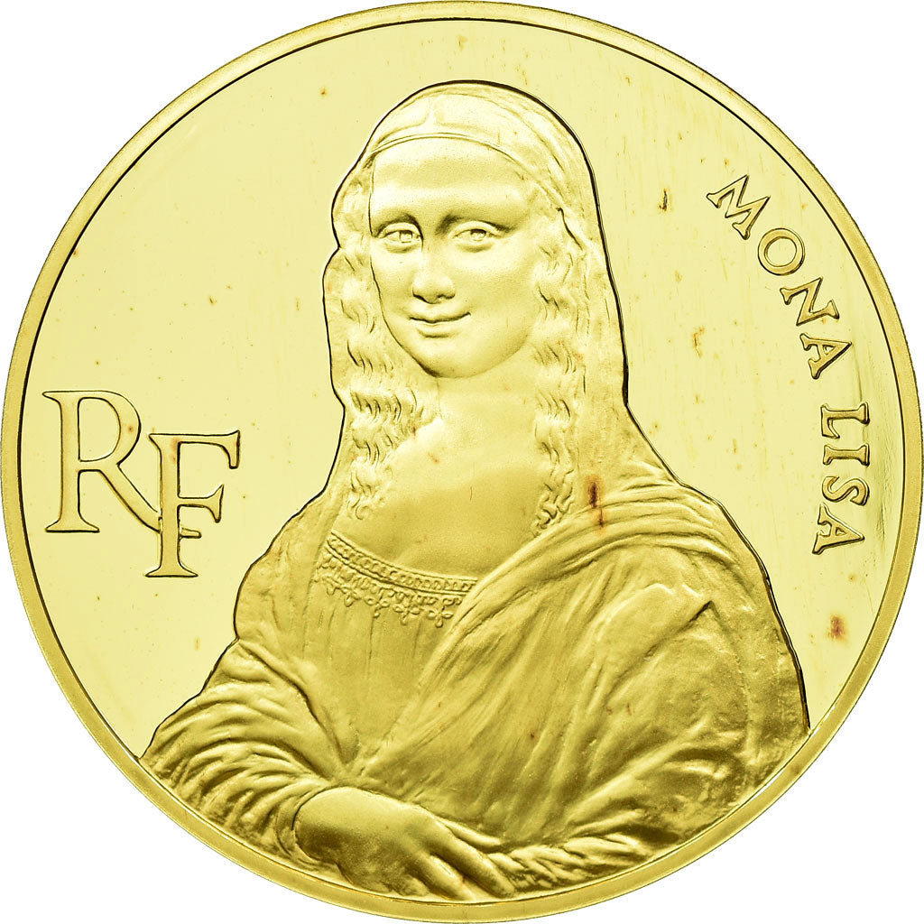 Coin, France, Mona Lisa, 500 Francs, 1993, Paris, MS(63), Gold, KM:1024