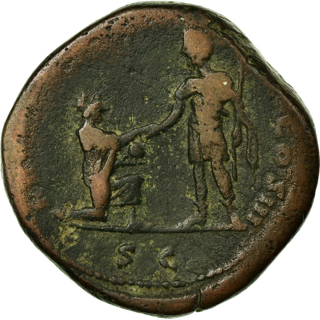 Coin, Marcus Aurelius, Sestertius, Rome, VF(30-35), Copper, Cohen:538