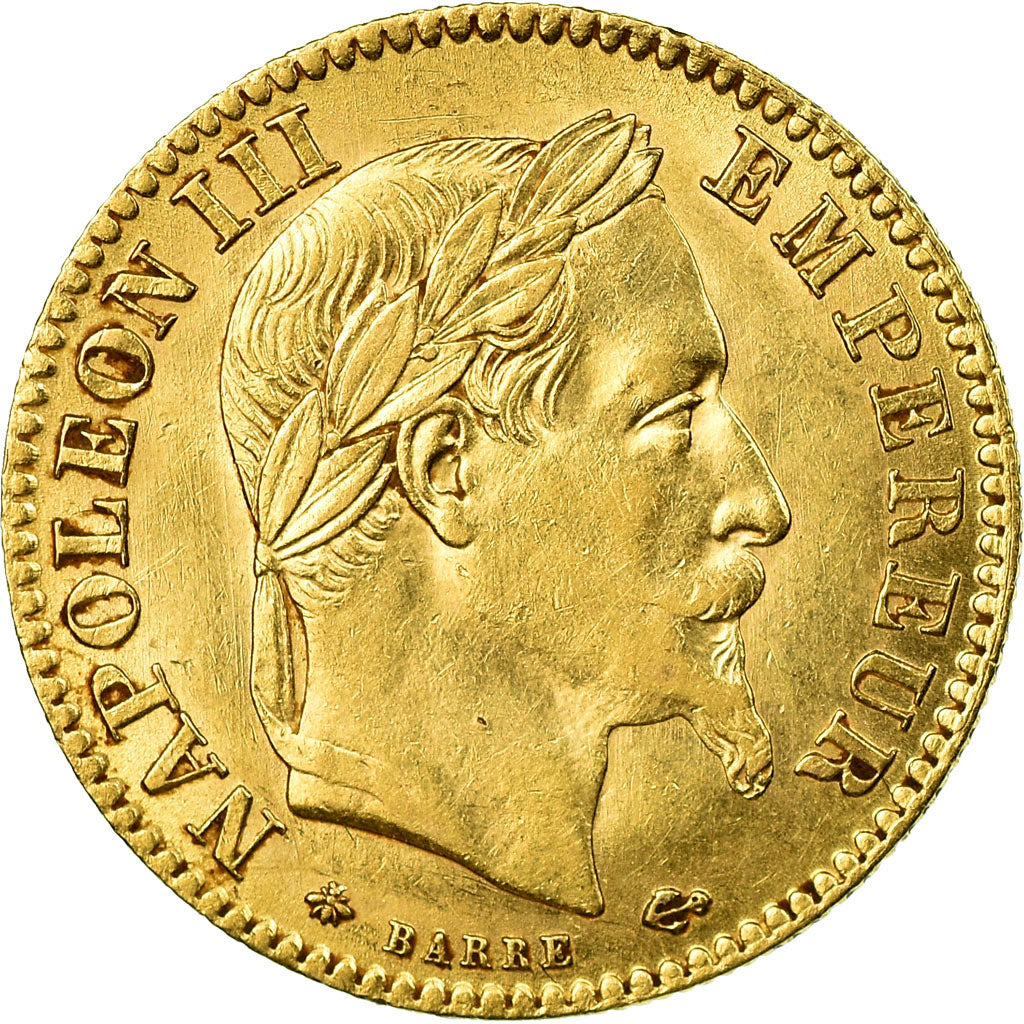 Coin, France, Napoleon III, Napoléon III, 10 Francs, 1867, Paris, AU(50-53)