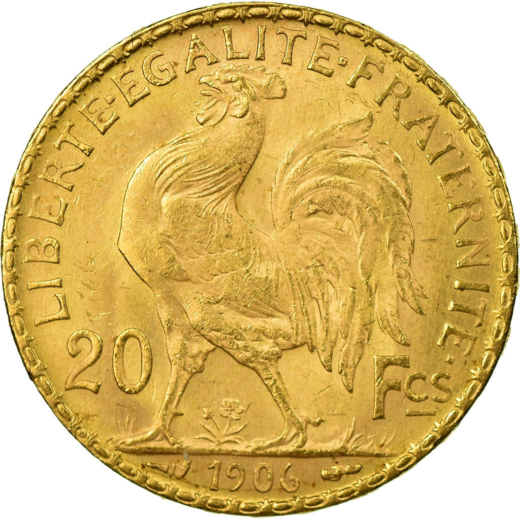 Moneda, Francia, Marianne, 20 Francs, 1906, Paris, EBC, Oro, KM:847