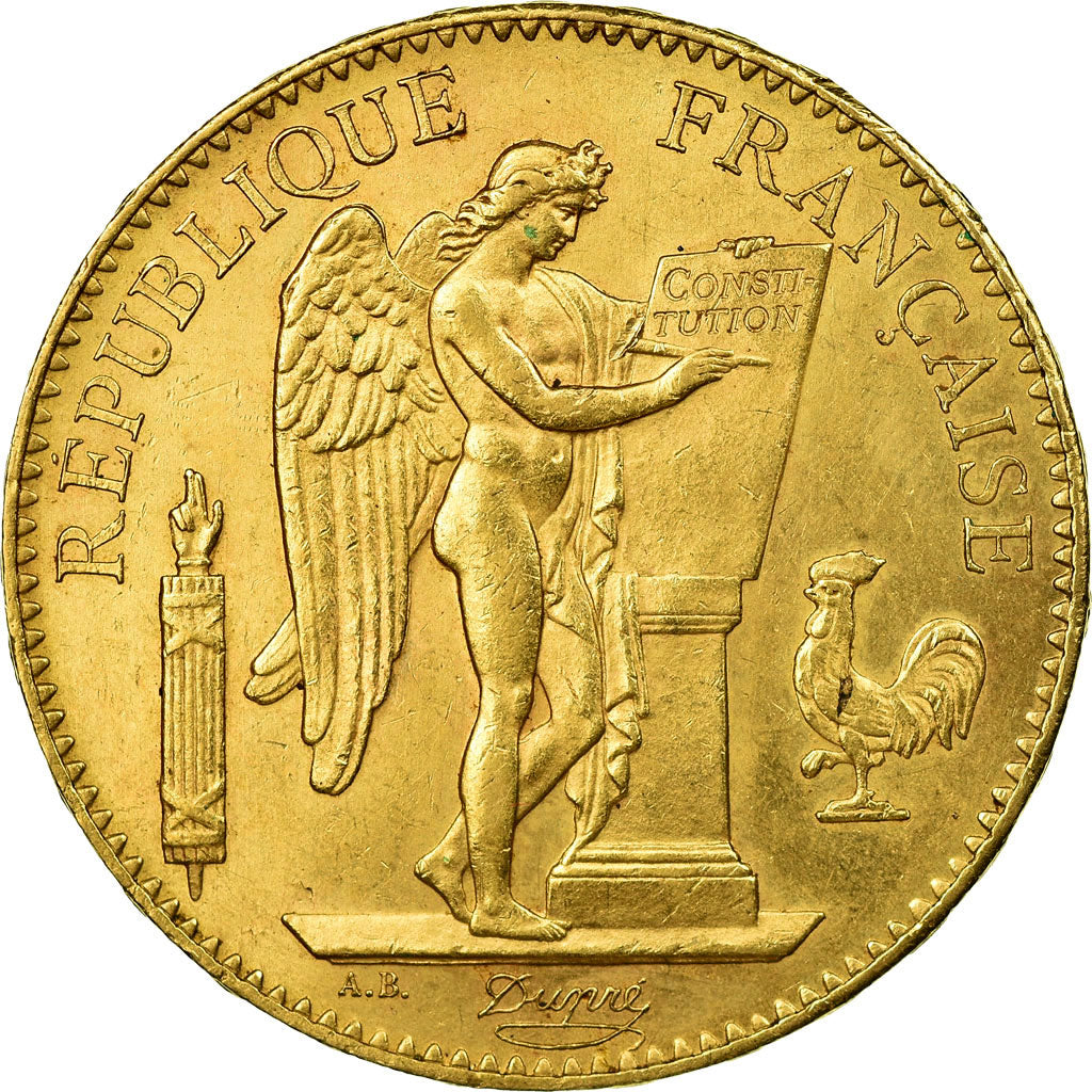 Moneta, Francja, Génie, 100 Francs, 1882, Paris, AU(50-53), Złoto, KM:832
