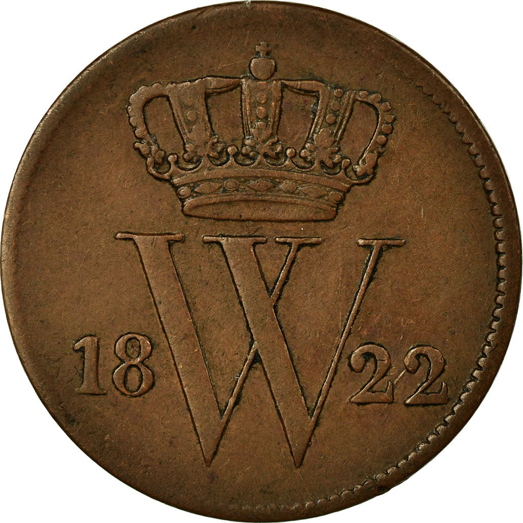 Coin, Netherlands, William I, Cent, 1822, VF(30-35), Copper, KM:47