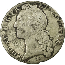 Moneta, Francia, Louis XV, Écu au bandeau, Ecu, 1745, Aix, B+, Argento