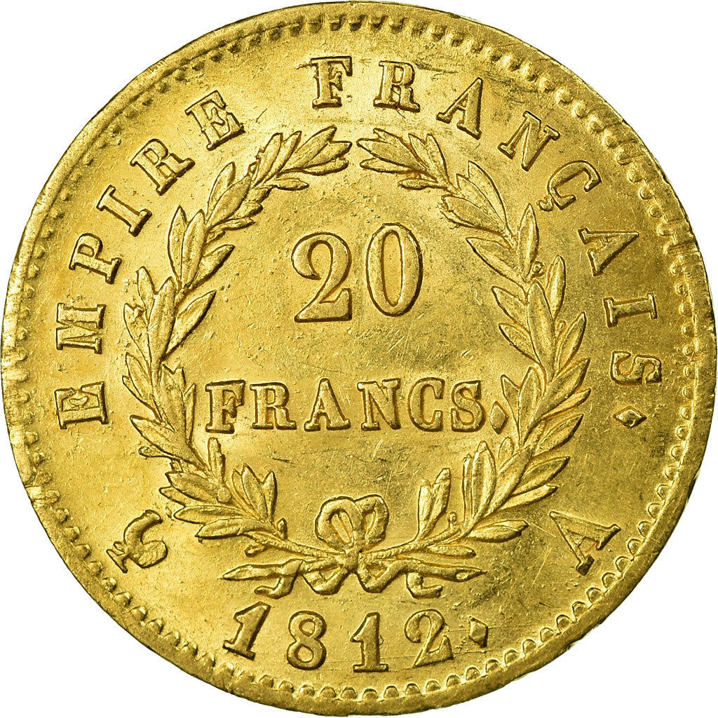 Moneta, Francia, Napoléon I, 20 Francs, 1812, Paris, SPL-, Oro, KM:695.1