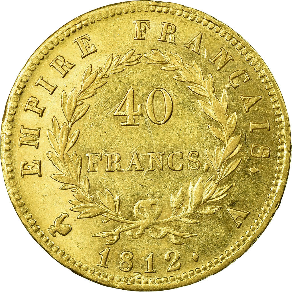 Moneta, Francia, Napoléon I, 40 Francs, 1812, Paris, BB+, Oro, KM:696.1