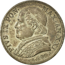 Münze, Italien Staaten, PAPAL STATES, Pius IX, Lira, 1867, Roma, VZ, Silber