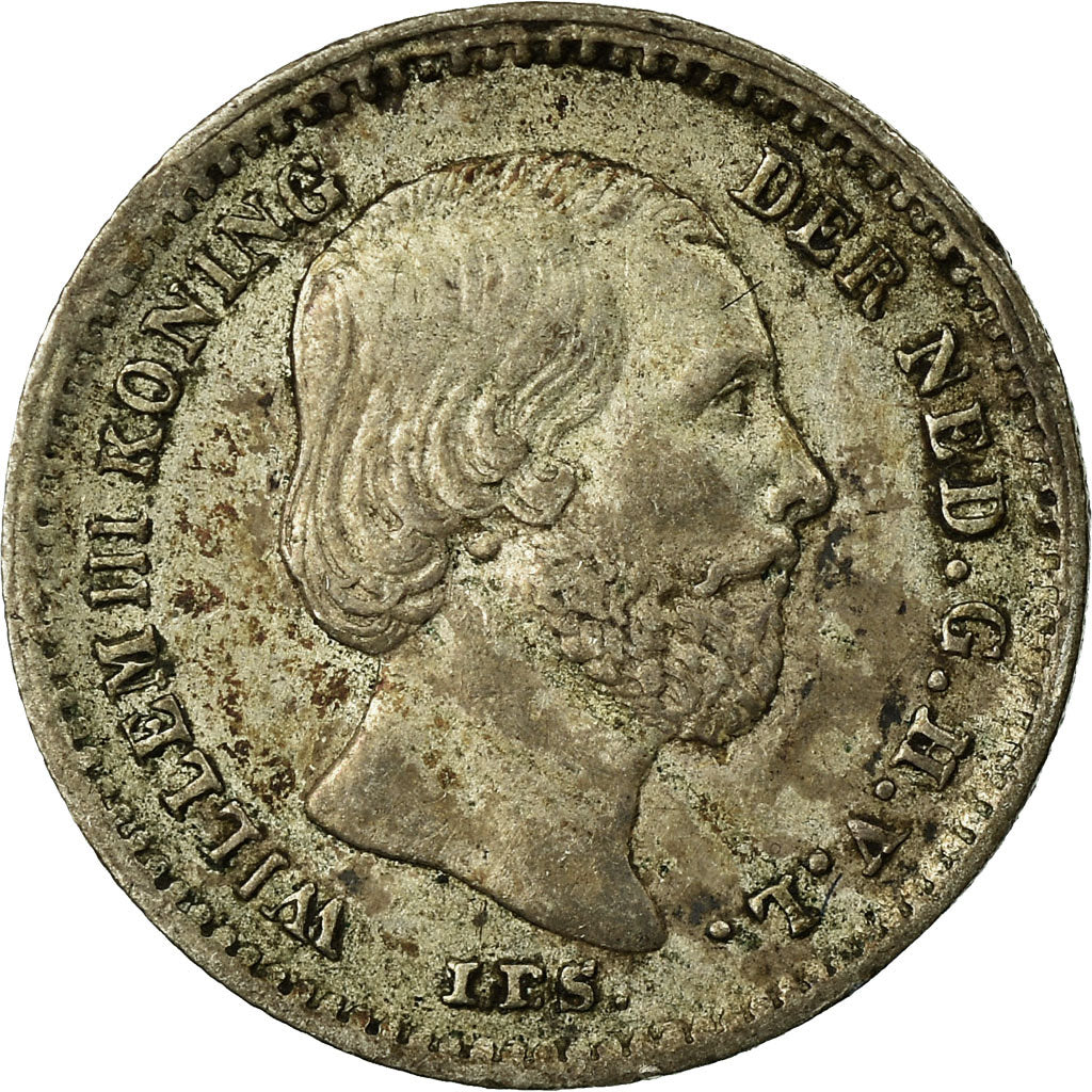 Coin, Netherlands, William III, 5 Cents, 1862, EF(40-45), Silver, KM:91