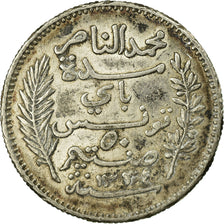 Monnaie, Tunisie, Muhammad al-Nasir Bey, 50 Centimes, 1916, Paris, TTB+, Argent