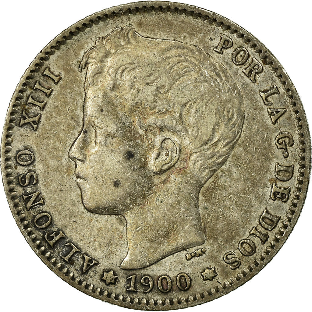 Monnaie, Espagne, Alfonso XIII, Peseta, 1900, Madrid, SUP, Argent, KM:706