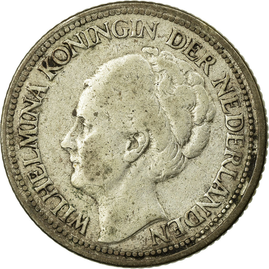 Coin, Netherlands, Wilhelmina I, 25 Cents, 1926, VF(30-35), Silver, KM:164