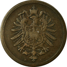 Coin, GERMANY - EMPIRE, Wilhelm I, Pfennig, 1874, Frankfurt, VF(20-25), Copper