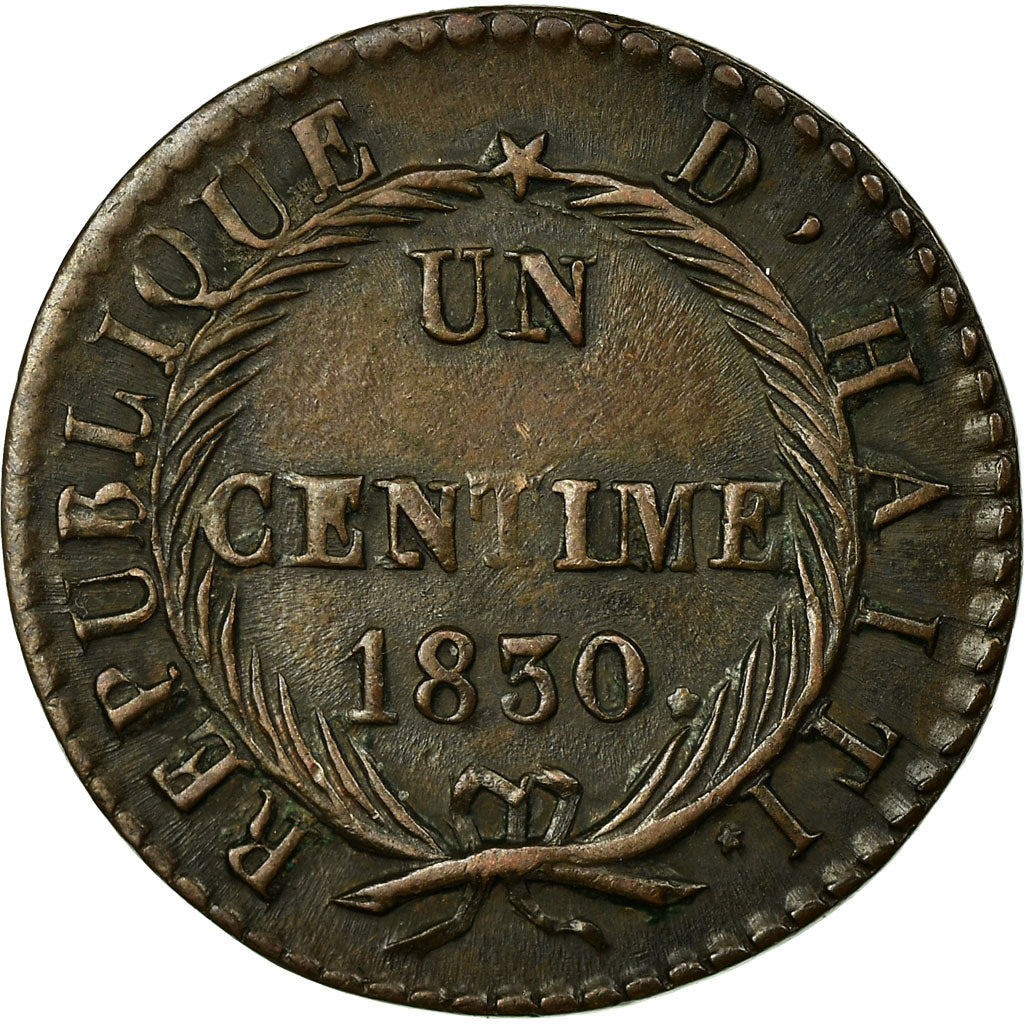 Coin, Haiti, Centime, 1830, EF(40-45), Copper, KM:A21