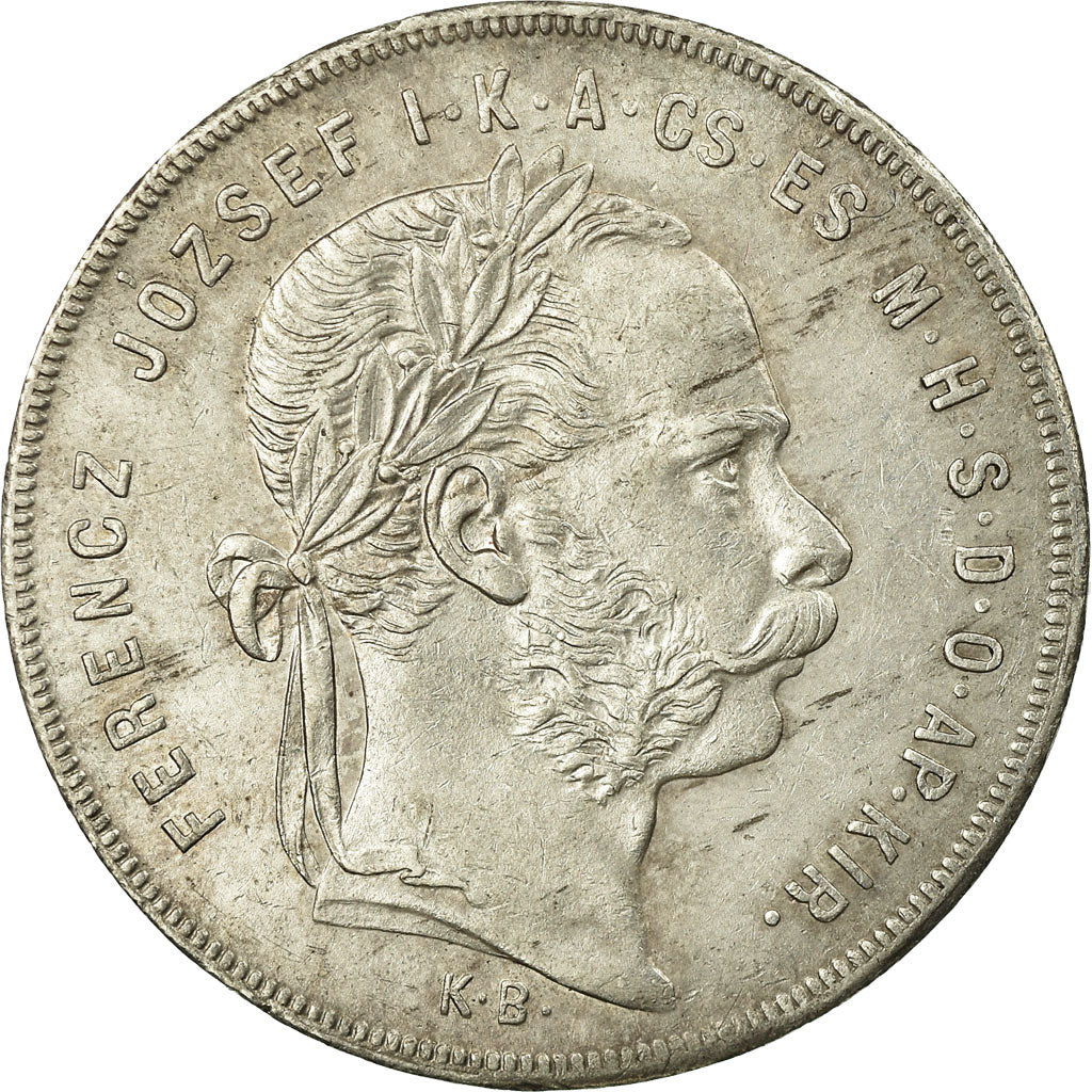 Coin, Hungary, Franz Joseph I, Forint, 1879, Kremnitz, AU(55-58), Silver