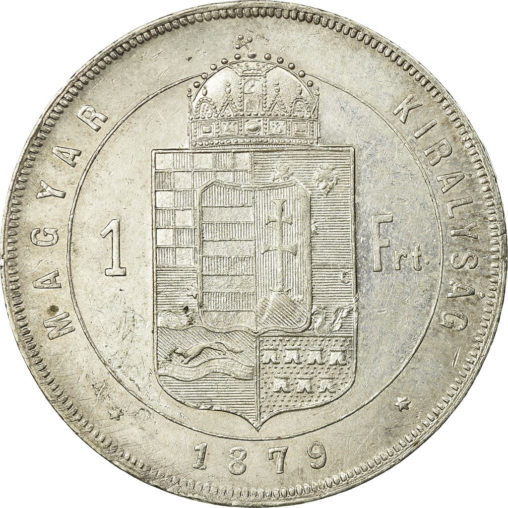 Coin, Hungary, Franz Joseph I, Forint, 1879, Kremnitz, AU(55-58), Silver