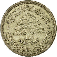 Monnaie, Lebanon, 50 Piastres, 1952, Utrecht, TTB, Argent, KM:17